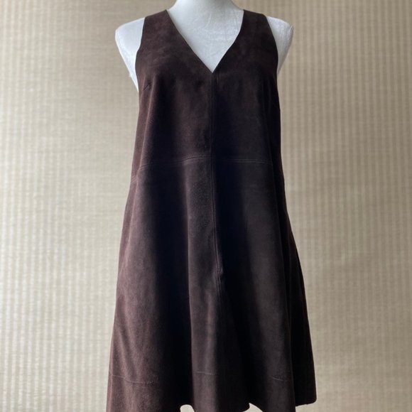 strapless open back dress Free People Atlas Suede Mini Dress – Adeline main image 1
